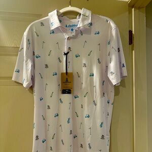 Chubbies collard shirt. Golf pattern. Never worn.  Tags still on.